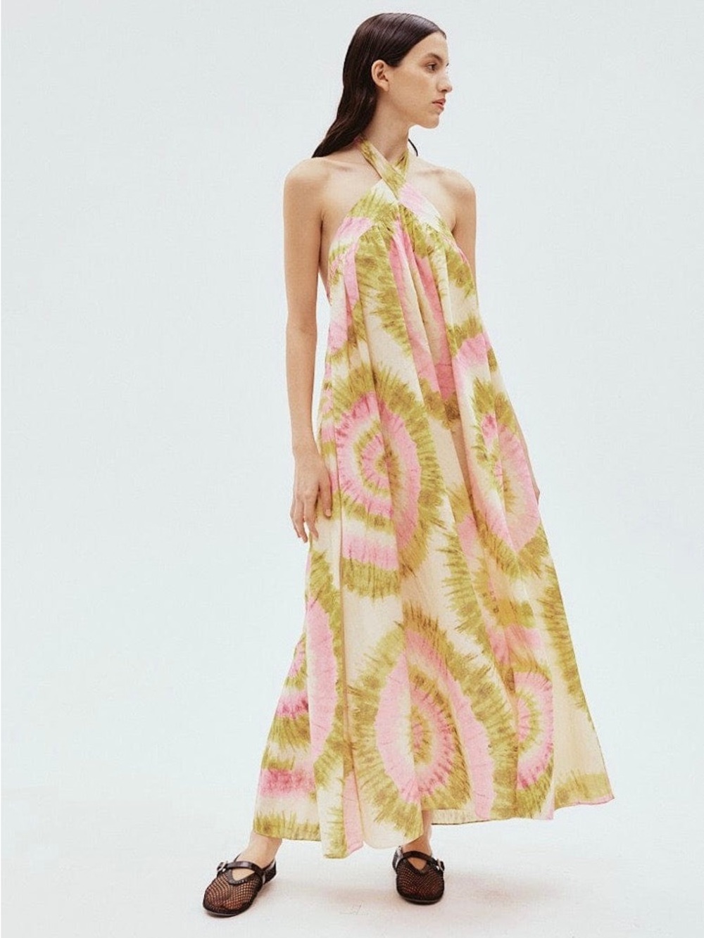 Alemais Flash Tie Neck Midi Dress - US 4 - Picture 2 of 3
